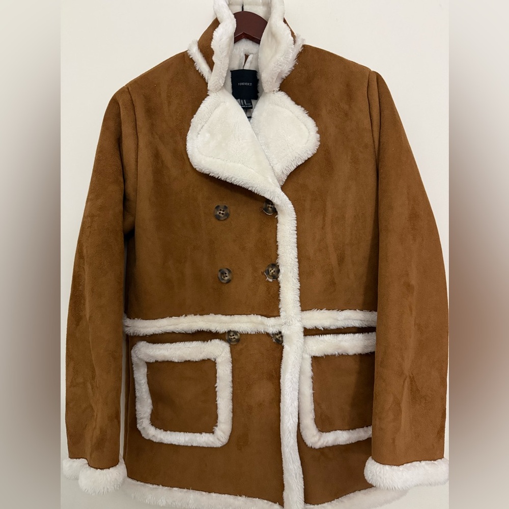 Faux Suede shearling Jacket. Size M